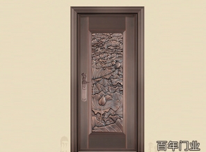 銅藝單開(kāi)門(mén)-湖南銅門(mén)