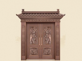 銅藝雙開(kāi)門(mén)-湖南銅門(mén)
